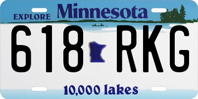 MN license plate 618RKG
