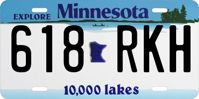 MN license plate 618RKH