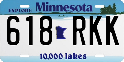 MN license plate 618RKK