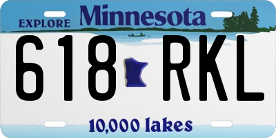 MN license plate 618RKL