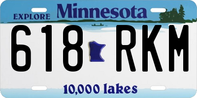 MN license plate 618RKM