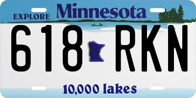 MN license plate 618RKN