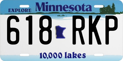 MN license plate 618RKP