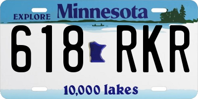 MN license plate 618RKR