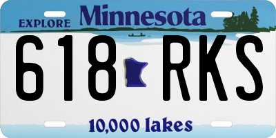 MN license plate 618RKS