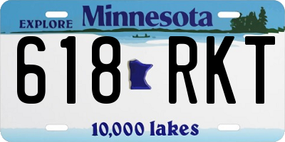MN license plate 618RKT