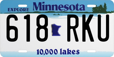 MN license plate 618RKU