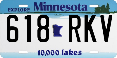 MN license plate 618RKV