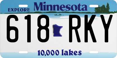 MN license plate 618RKY