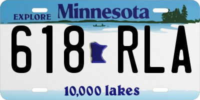 MN license plate 618RLA