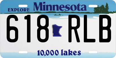 MN license plate 618RLB