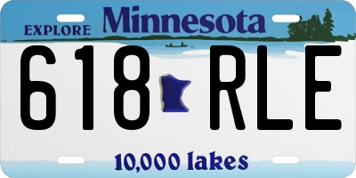 MN license plate 618RLE