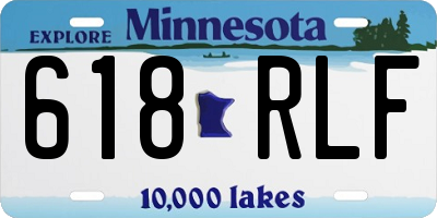 MN license plate 618RLF