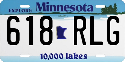 MN license plate 618RLG