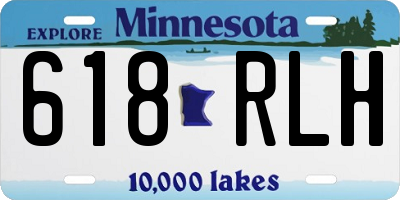 MN license plate 618RLH