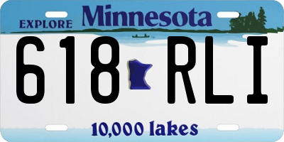 MN license plate 618RLI
