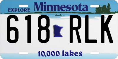 MN license plate 618RLK