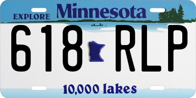 MN license plate 618RLP