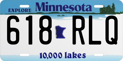 MN license plate 618RLQ