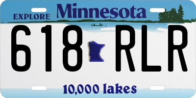 MN license plate 618RLR