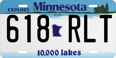 MN license plate 618RLT