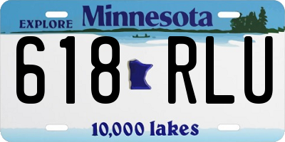 MN license plate 618RLU