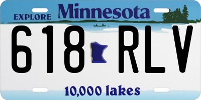 MN license plate 618RLV