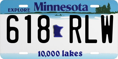 MN license plate 618RLW