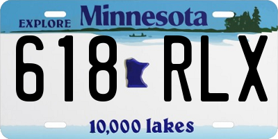 MN license plate 618RLX