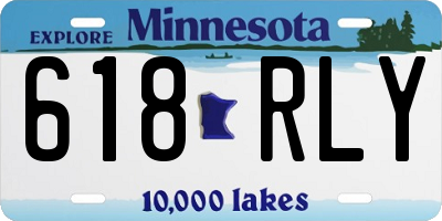 MN license plate 618RLY