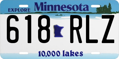 MN license plate 618RLZ