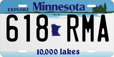 MN license plate 618RMA