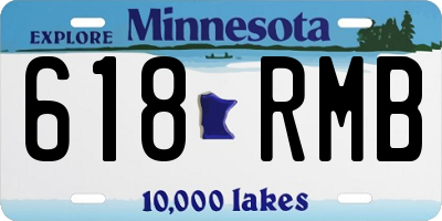 MN license plate 618RMB