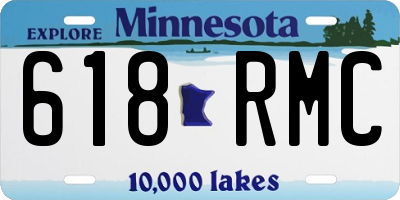 MN license plate 618RMC