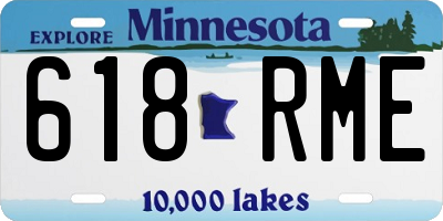 MN license plate 618RME