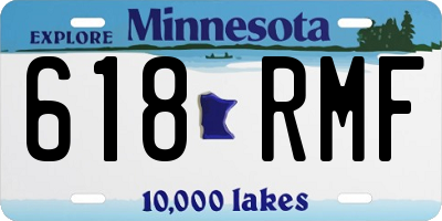 MN license plate 618RMF