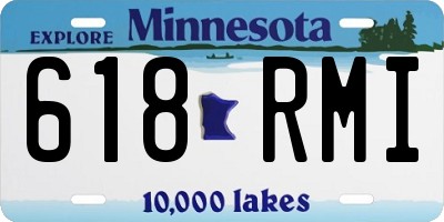 MN license plate 618RMI