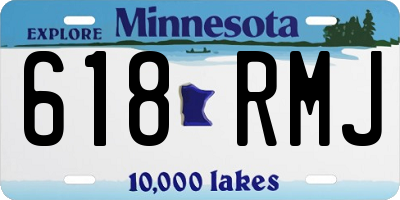 MN license plate 618RMJ