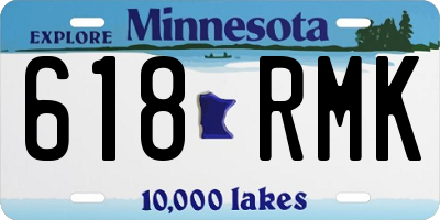 MN license plate 618RMK