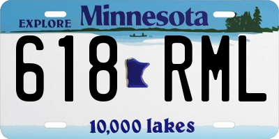 MN license plate 618RML