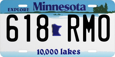 MN license plate 618RMO