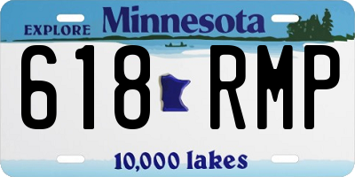MN license plate 618RMP