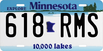 MN license plate 618RMS