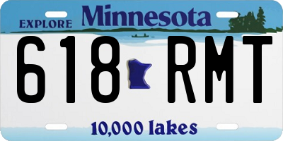 MN license plate 618RMT