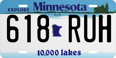 MN license plate 618RUH