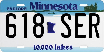 MN license plate 618SER