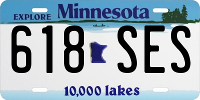 MN license plate 618SES