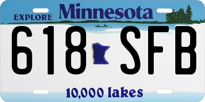 MN license plate 618SFB