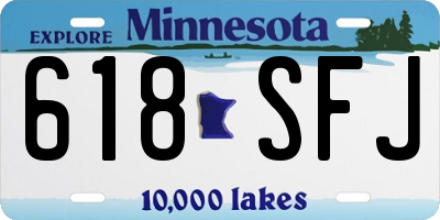 MN license plate 618SFJ