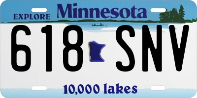 MN license plate 618SNV